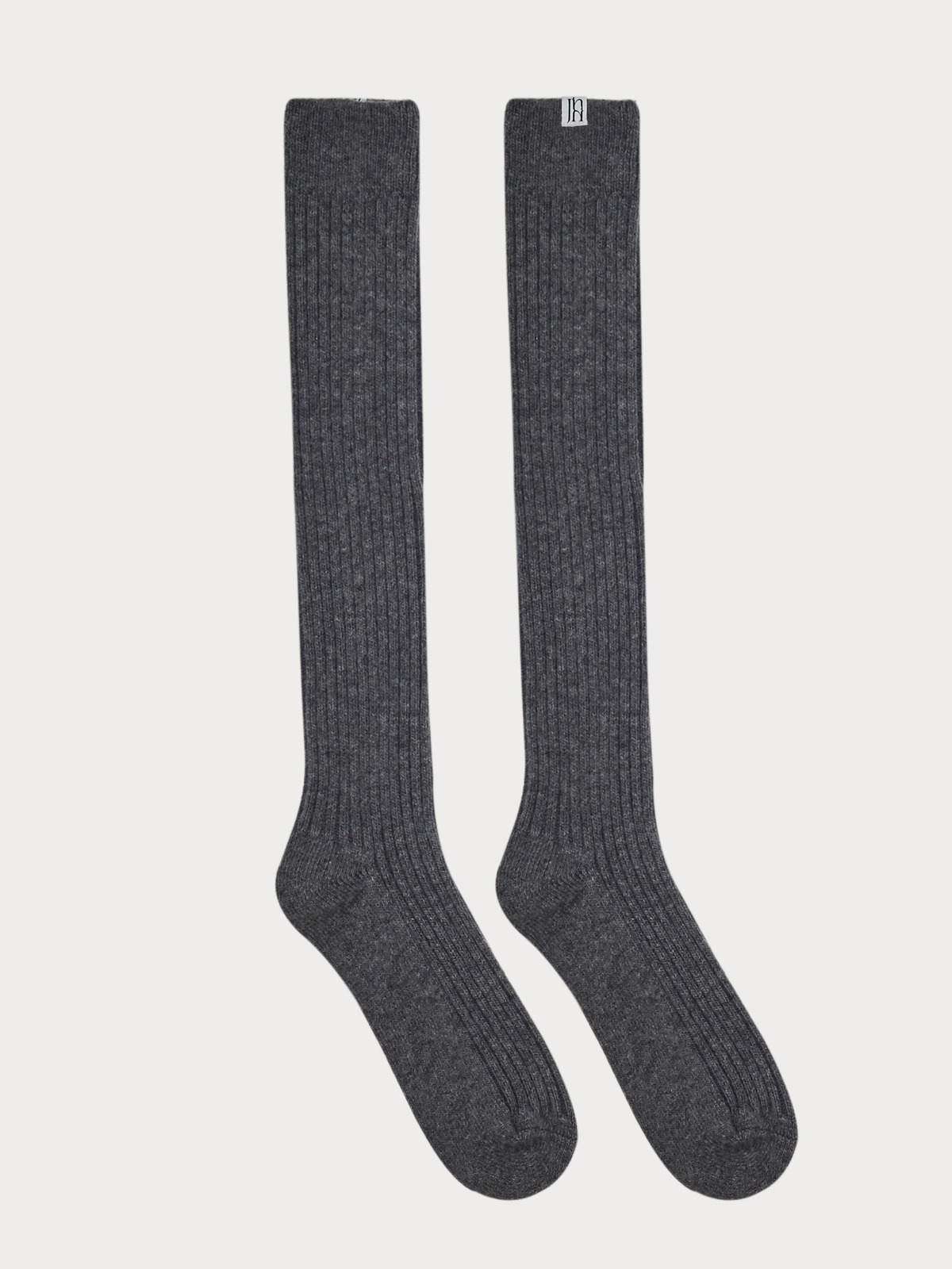 010 Cashmere Knee Knit Socks (Charcoal)