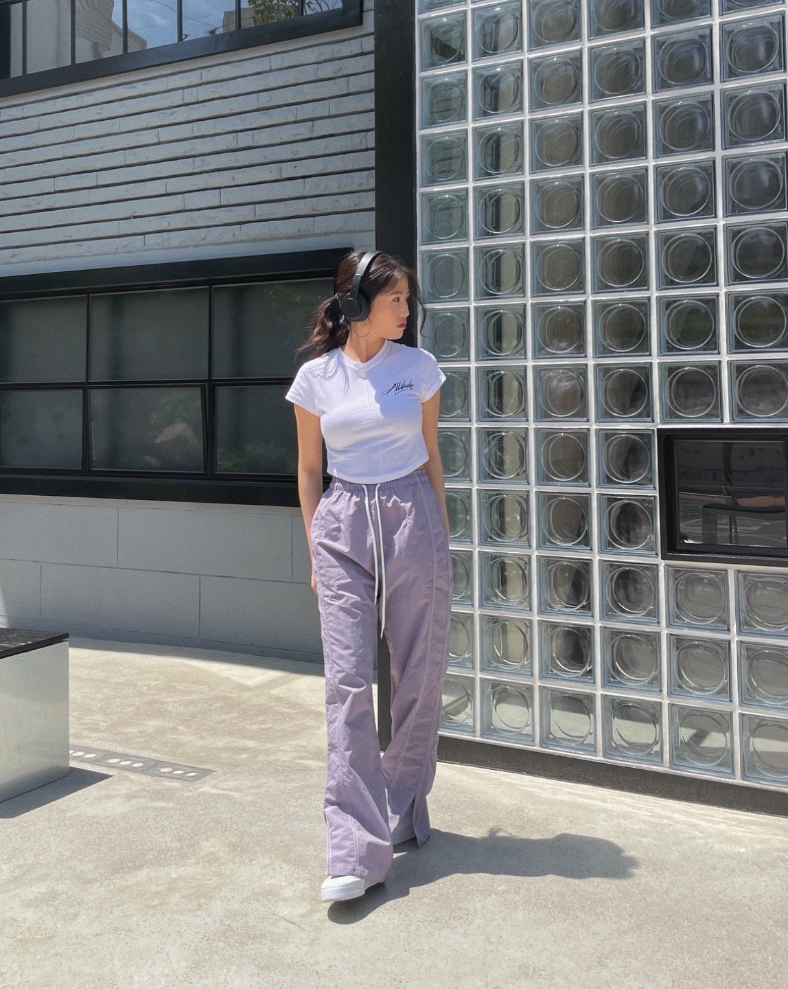 Jerry Slit Trousers In Violet
