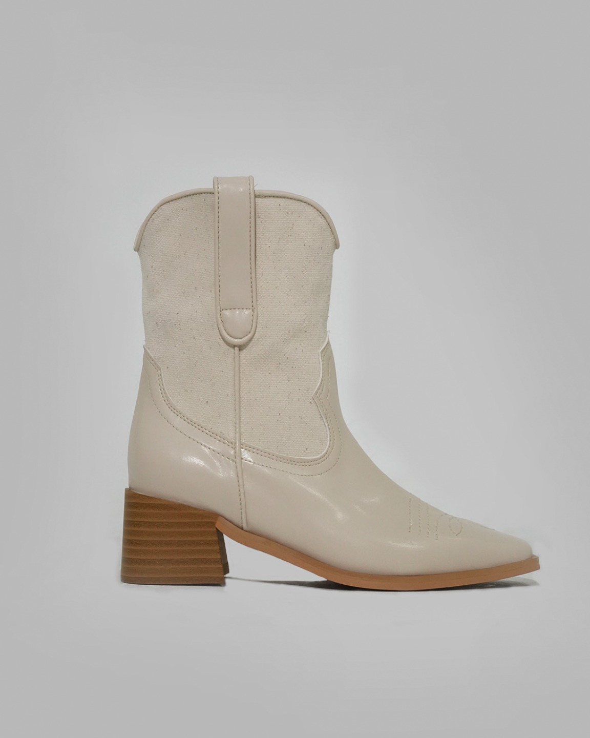Linen Western Boots